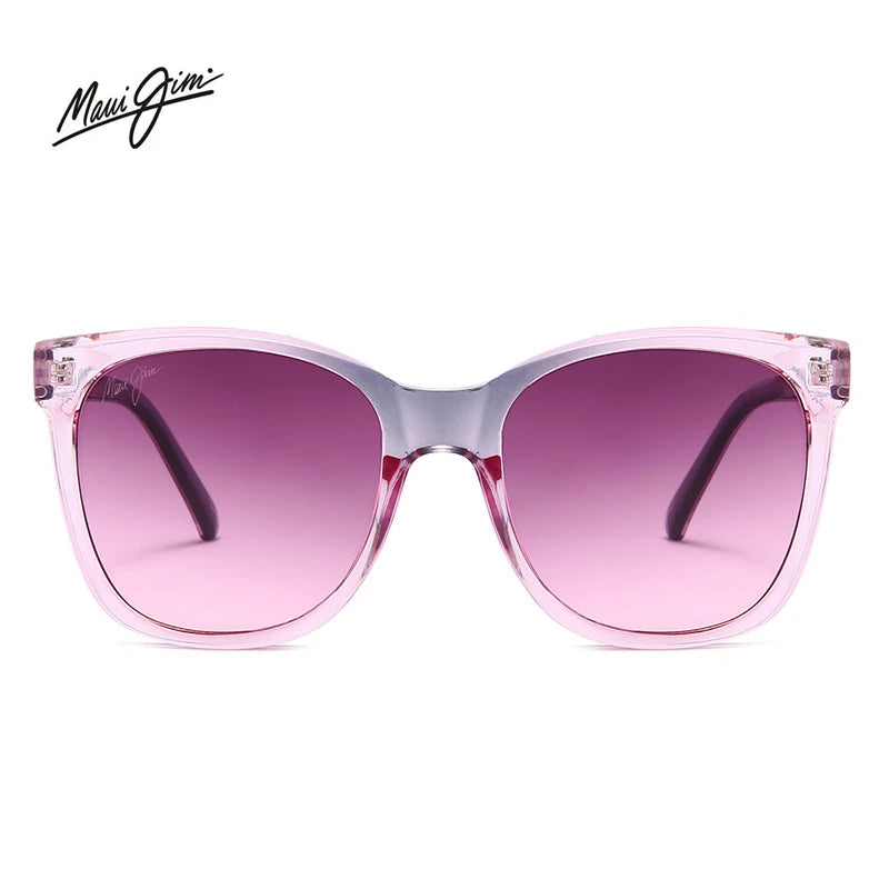 Maui Jim New Vintage Square Sunglasses Woman Classic Retro Gradient Mirror Frameless Sun Glasses Female