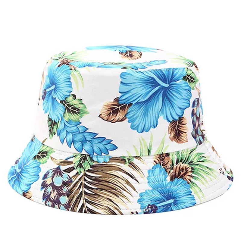 Flower Print Bucket Hat Reversible Fisherman Hat Women Men Outdoor Travel Sun Hat Panama Bucket Cap Hats for Girl