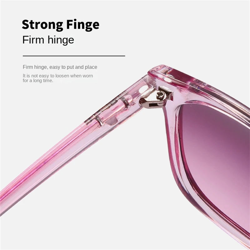 Maui Jim New Vintage Square Sunglasses Woman Classic Retro Gradient Mirror Frameless Sun Glasses Female