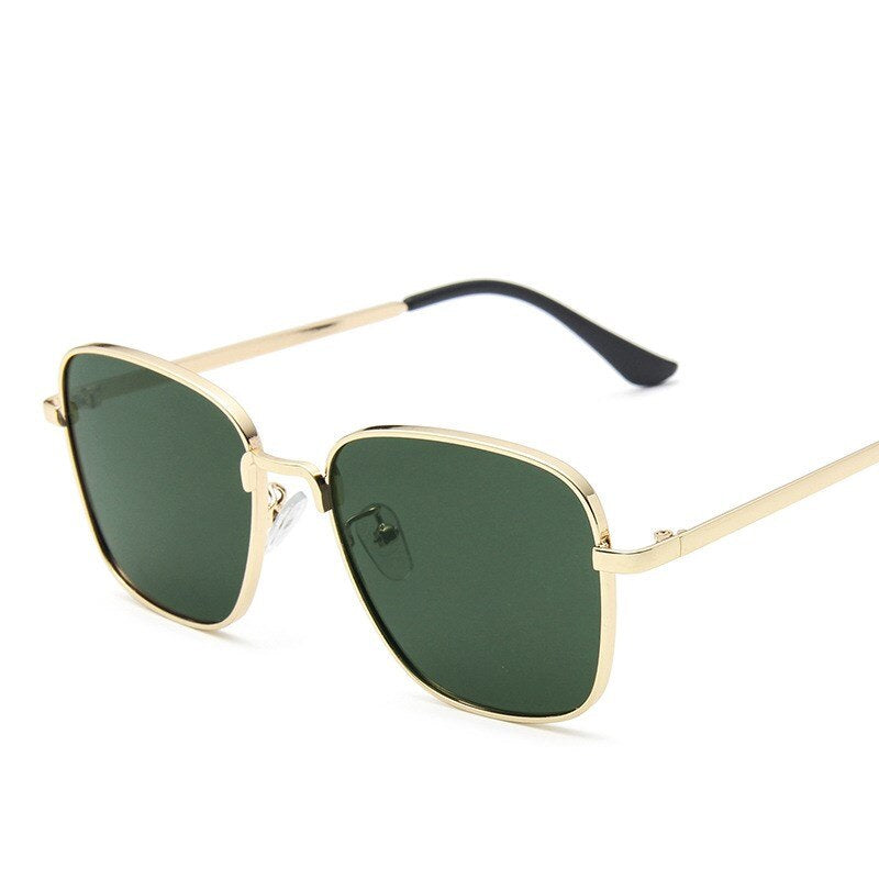 Classic Fashion Sunglasses Women Anti-Reflective Sun Mirror Vintage Square Metal Eyewear Men Driving Sun Glasses Uv400